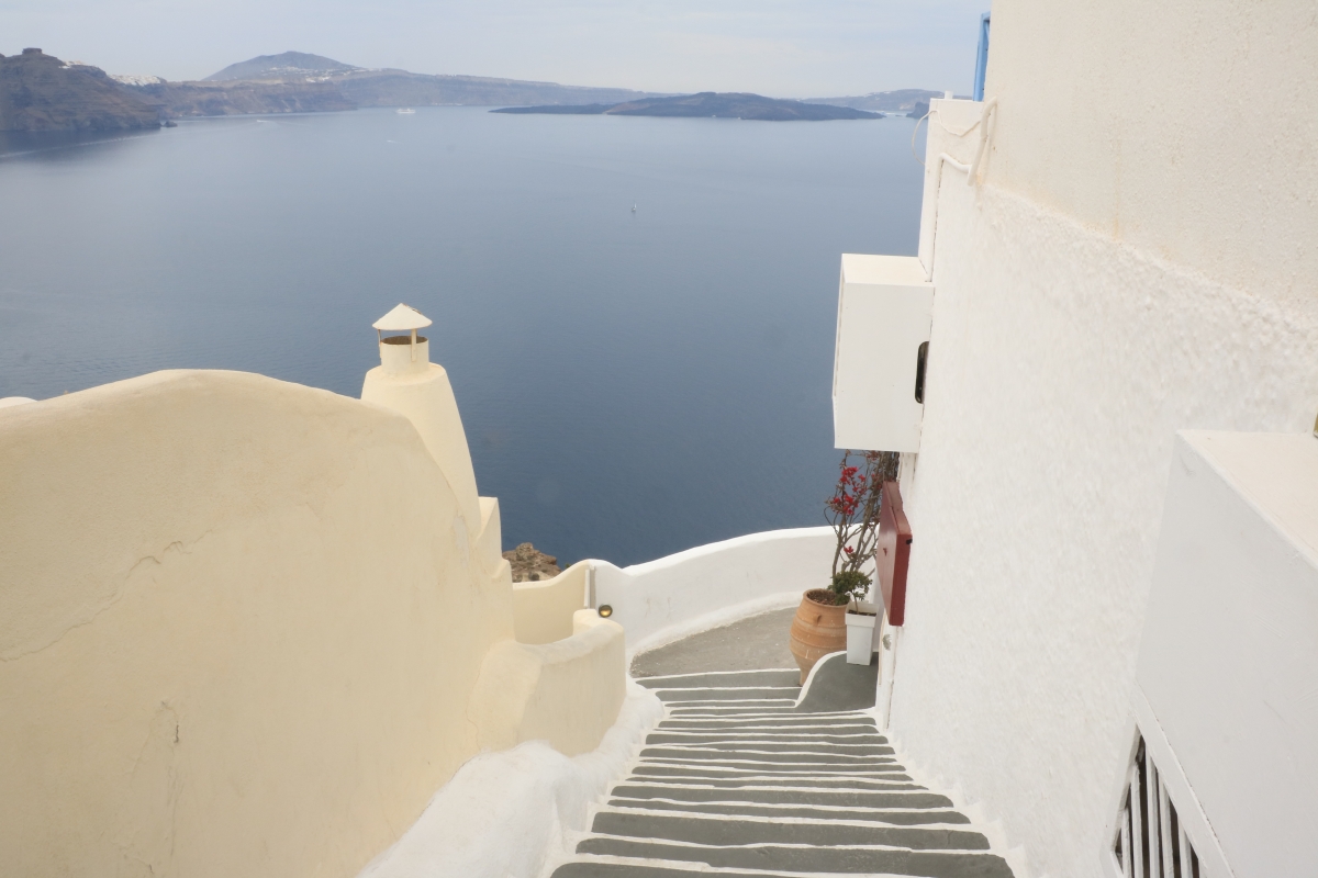 stairway in Santorini